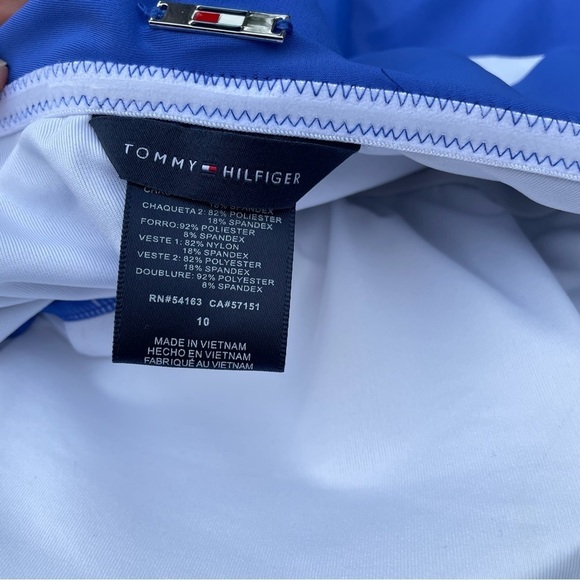 Tommy Hilfiger Flounce ruffle shoulder bathing suit one piece blue tummy 10 - Picture 4 of 10